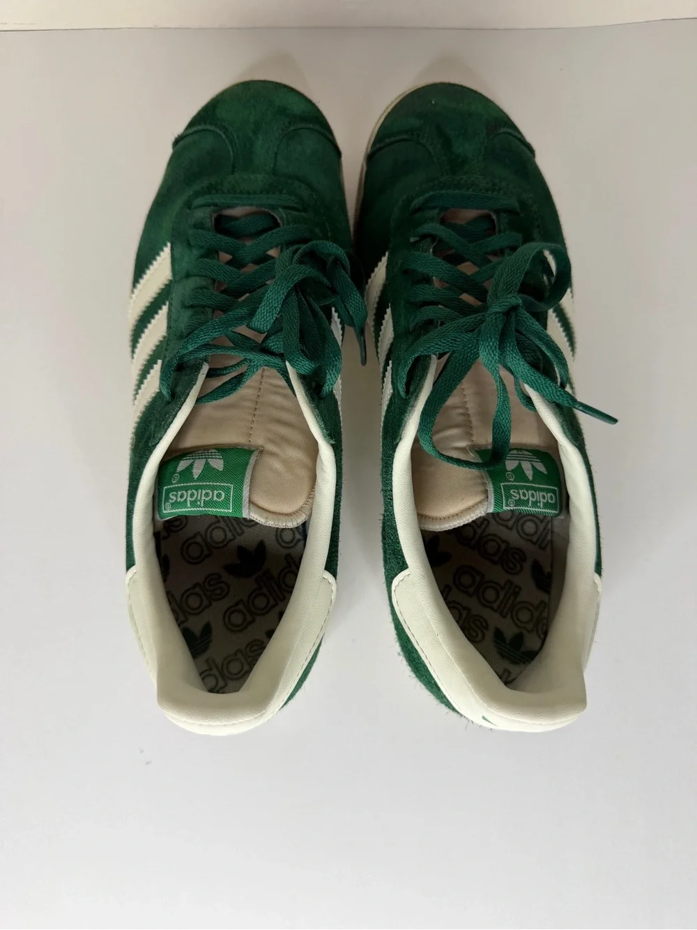 Adidas Originals GAZELLE Shoes Sneaker Men's size 7 Dark  Green Off White GY7338